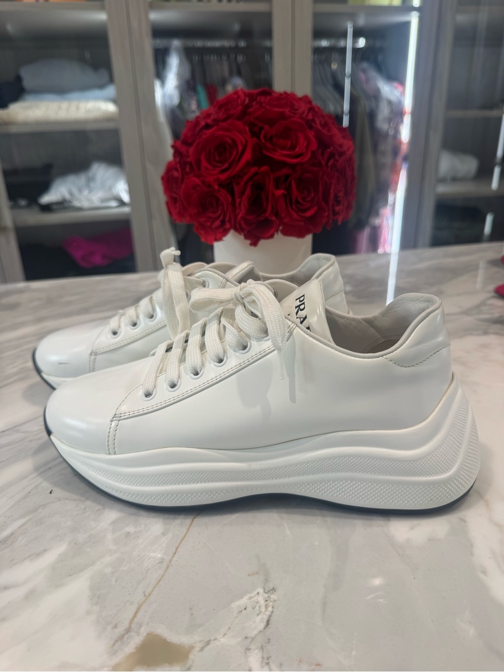Prada Leather Platform / Chunky Sneakers